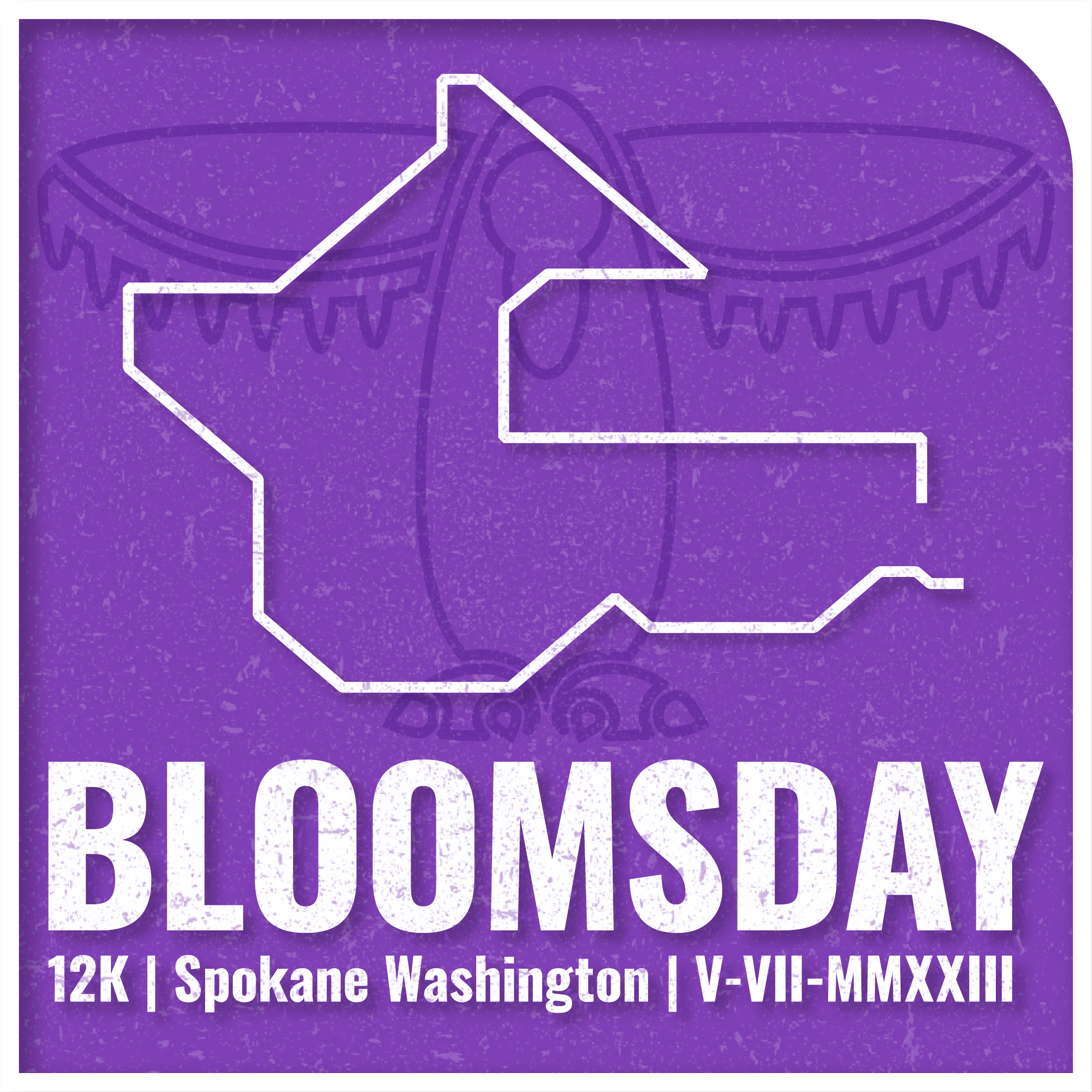 Sticker designed by Gordon Smith used fro Bloomsday 2023