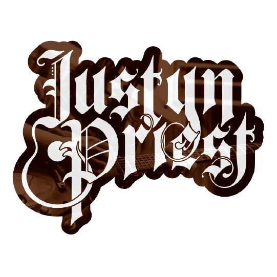 Justyn Priest's logo, designed by Gordon Smith