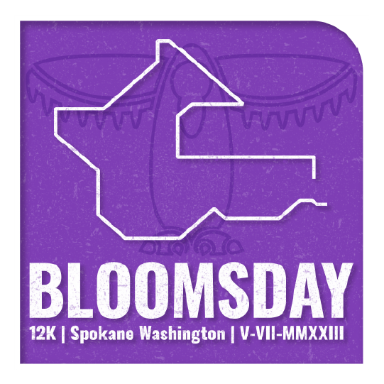 Sticker designed by Gordon Smith used fro Bloomsday 2023